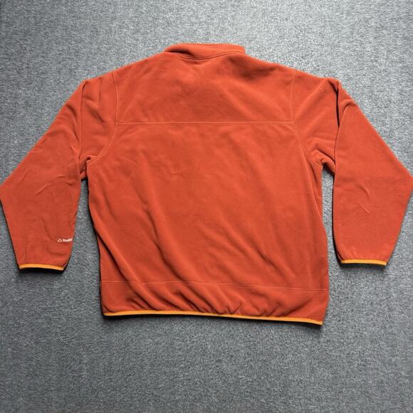 LL Bean Full Zip Fleece Jacket Mens XL Orange Outdoors Hiking Polartec OAFW4 - Picture 6 of 10